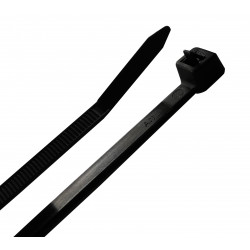 380mm x 4.8mm Releasable Black Cable Tie, Pack of 100